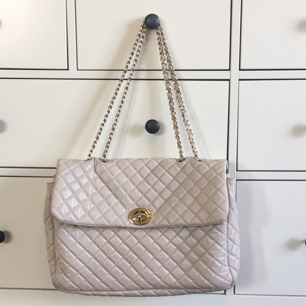 White Italian Leather Bag